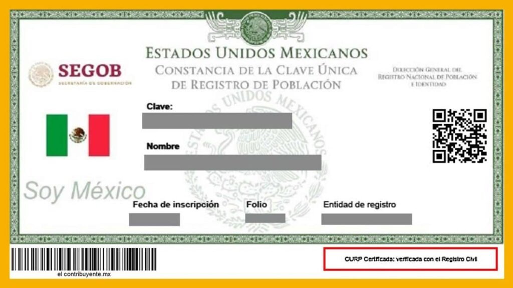 Curp no certificada